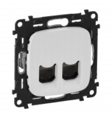 Розетка компьютерная RJ45 двойная, белый, Valena ALLURE 753743 Legrand