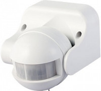 Датчик движения настенный, 180°, IP44, e.sensor.pir.09.white