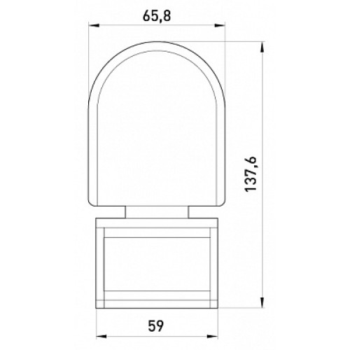 Датчик движения настенный, 180°, IP44, e.sensor.pir.10F.black
