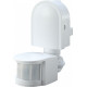 Датчик движения настенный, 180°, IP44, e.sensor.pir.10F.white