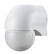Датчик движения настенный, 180°, IP44, e.sensor.pir.12.white