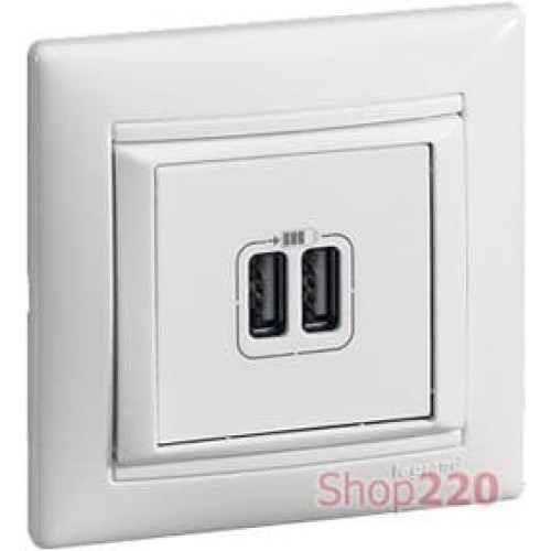 Розетка USB, белая, 770470 Legrand Valena