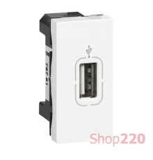 Розетка USB для передачи данных, белый, 78761 Legrand Mosaic