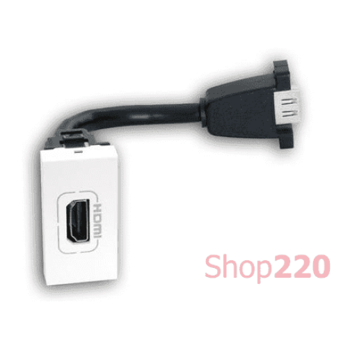 Розетка HDMI тип А, белый, 1 мод., 78778 Legrand Mosaic
