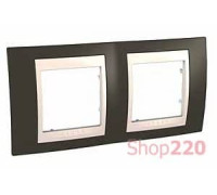 Рамка 2 поста, какао, Unica MGU6.004.571 Schneider