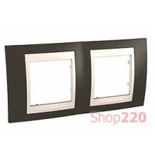 Рамка 2 поста, какао, Unica MGU6.004.571 Schneider