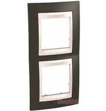 Рамка 2 поста вертикальная, какао, Unica MGU6.004V.571 Schneider