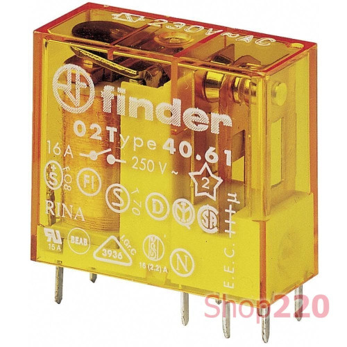 Миниатюрное реле 24 В, 406180240000 Finder