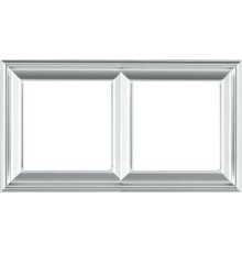 Рамка 2 поста, белый, JUNG Eco Profi Design EPD482WW