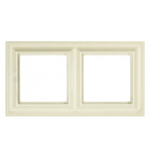 Рамка 2 поста, слоновая кость, JUNG Eco Profi Design EPD482