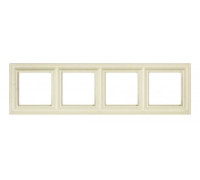 Рамка 4 поста, слоновая кость, JUNG Eco Profi Design EPD484