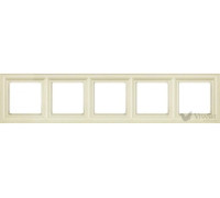 Рамка 5 постов, слоновая кость, JUNG Eco Profi Design EPD485