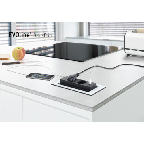 Вращающийся блок розеток 220В+USB EVOline BackFlip