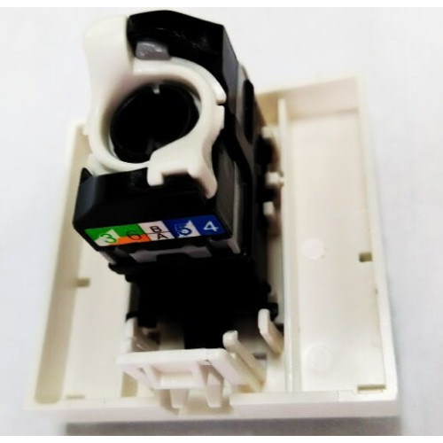 Компьютерная розетка RJ45, 2 модуля, белый, 76554 Legrand Mosaic