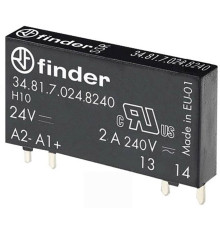 Твердотельное реле SSR, 2A-240В AC; 24В DC чвх, ультратонкое 348170248240 Finder