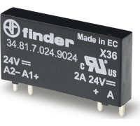 Твердотельное реле SSR, 6A-24В DC; 24В DC чвх, ультратонкое 348170249024 Finder