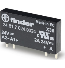 Твердотельное реле SSR, 6A-24В DC; 24В DC чвх, ультратонкое 348170249024 Finder