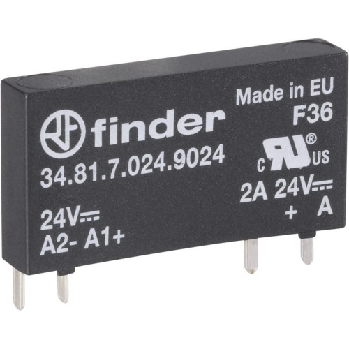 Твердотельное реле SSR, 6A-24В DC; 24В DC чвх, ультратонкое 348170249024 Finder