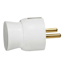 Вилка 16 А с заземляющим контактом, белый, 50188 Legrand