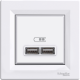 USB розетка, білий, EPH2700221 Schneider Electric Asfora
