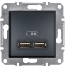USB розетка, антрацит, EPH2700271 Schneider Electric Asfora