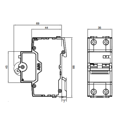 Дифавтомат 32А, 30мА, уставка C, ABB DS951AC-C32/0,03A