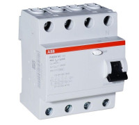 УЗО 25А, 30мА, 4 полюса, тип АС, ABB FH204AC-25/0,03