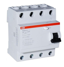 УЗО 25А, 30мА, 4 полюса, тип АС, ABB FH204AC-25/0,03
