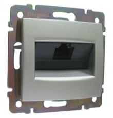 Розетка компьютерная RJ45, алюминий, Legrand 770230 Valena