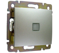Выключатель с подсветкой, алюминий, Legrand 770110 Valena