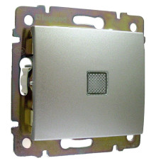 Выключатель с подсветкой, алюминий, Legrand 770110 Valena