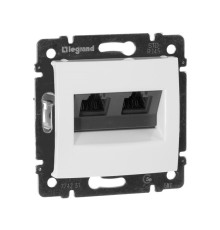 Розетка компьютерная RJ45 двойная, белый, 774231 Legrand Valena