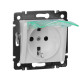 Розетка влагозащищенная IP44 с заземлением, белый, 774220 Legrand Valena