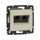 Розетка компьютерная RJ45 двойная, слоновая кость, 774131 Valena Legrand