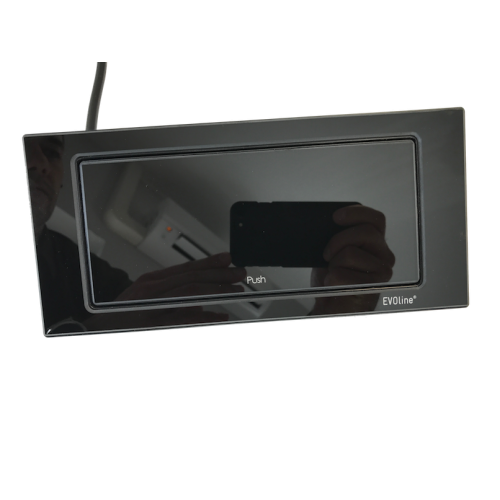Вращающийся блок розеток 220В+USB EVOline BackFlip, черное стекло