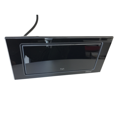 Вращающийся блок розеток 220В+USB EVOline BackFlip, черное стекло