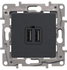 Розетка USB, антрацит, 672694 Legrand Etika