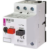 Автомат защиты двигателя 6,3А, MS25-6,3 ETI 4600090