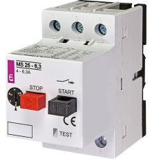 Автомат защиты двигателя 6,3А, MS25-6,3 ETI 4600090