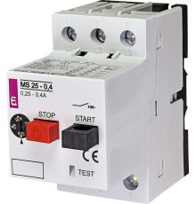 Автомат защиты двигателя 0,4А, MS25-0,4 ETI 4600030