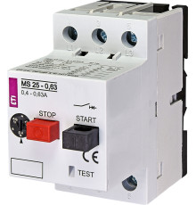 Автомат защиты двигателя 0,63А, MS25-0,63 ETI 4600040