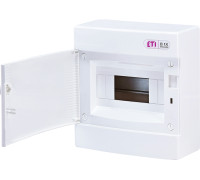 Щит на 8 модулей навесной, белая дверь, ECT 8PO ETI 1101005
