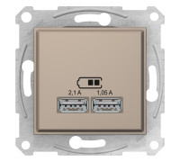 USB розетка, титан, SDN2710268 Schneider Electric Sedna
