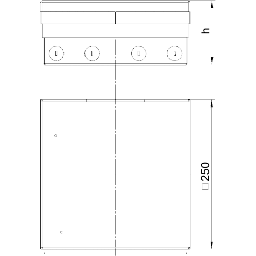 Лючок в пол для розеток UDHome9, нержавеющая сталь, 7427308 Obo Bettermann