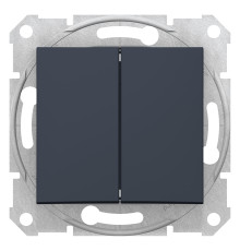 Проходной выключатель 2-клавишный, графит, Sedna SDN0600170 Schneider