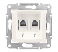 Телефонная розетка Rj11 двойная, кремовый, Sedna SDN4201123 Schneider
