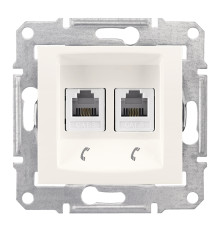 Телефонная розетка Rj11 двойная, кремовый, Sedna SDN4201123 Schneider