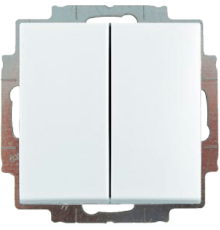 Выключатель 2-клавишный, белый, ABB 2006/5 UC-94-507 Basic 55