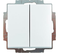 Выключатель 2-клавишный проходной, белый, ABB 2006/6/6 UC-94-507 Basic 55