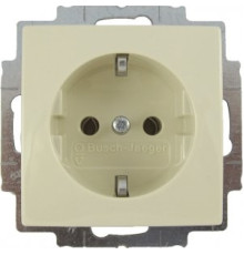 Розетка электрическая с заземлением, слоновая кость, ABB 20 EUC-92-507 Basic 55